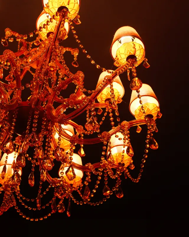 Golden chandelier at Patara