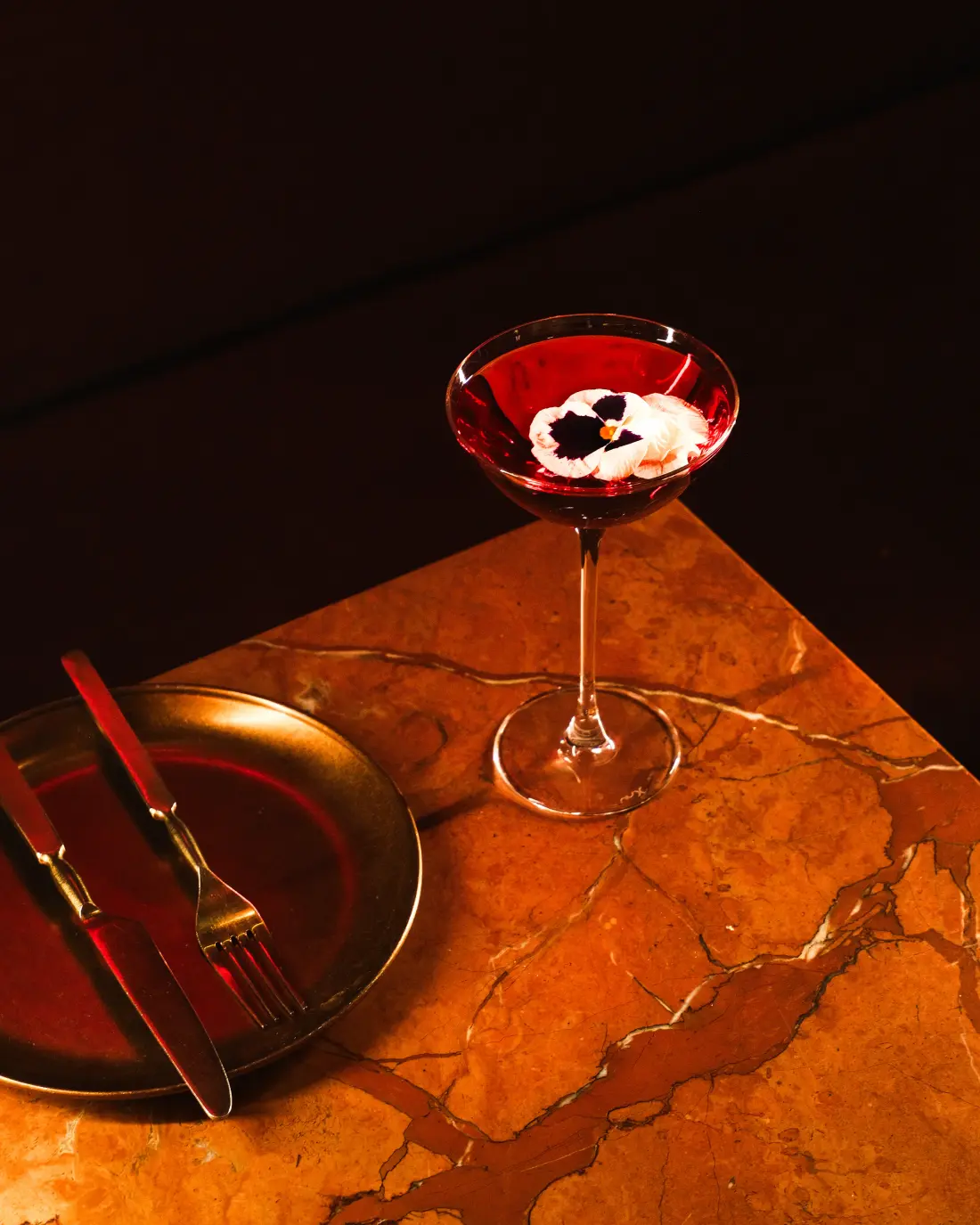 A Patara signature cocktail served at the table