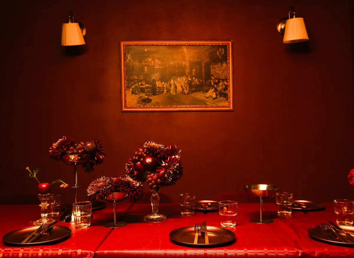 Patara red dining room